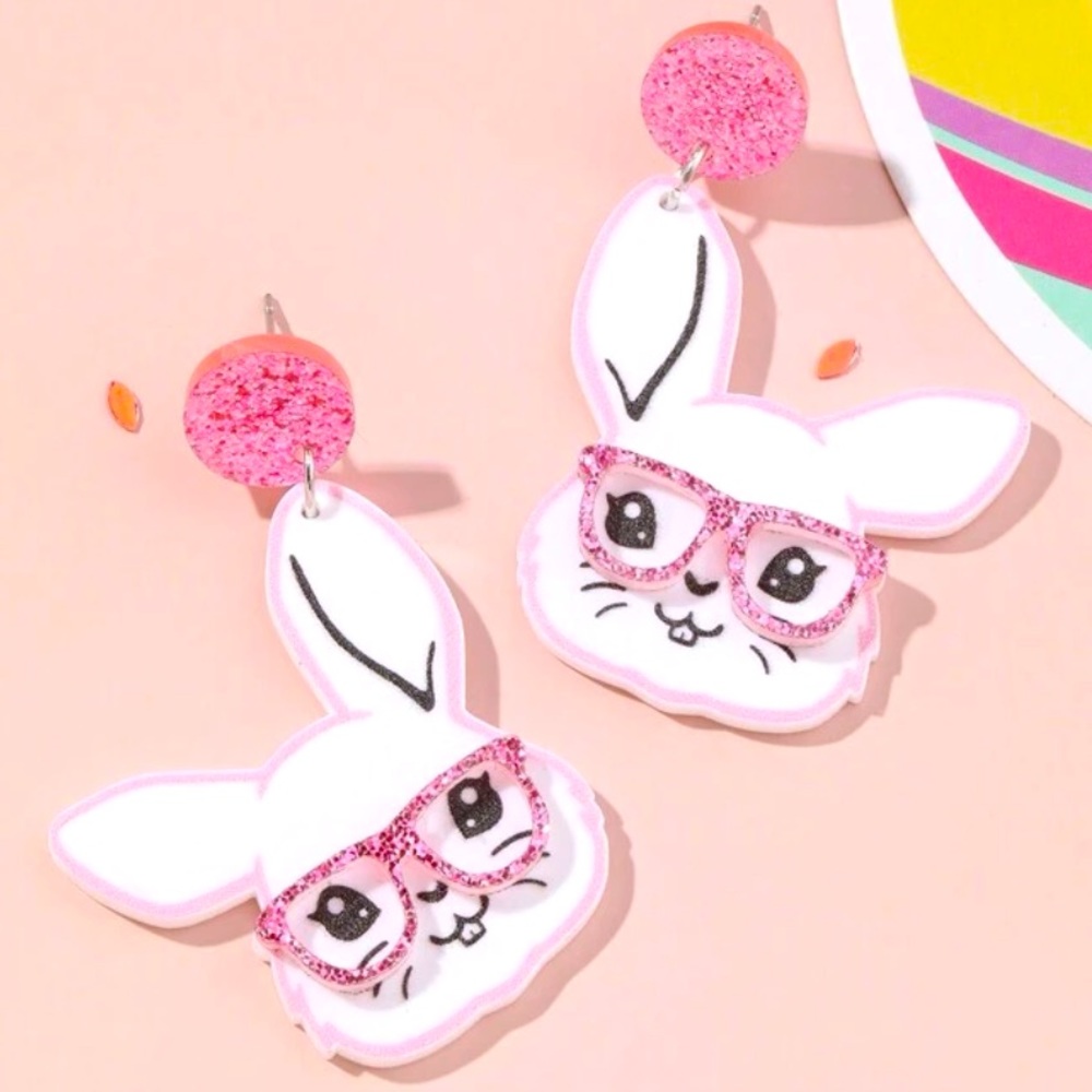 Acrylic Bunny Earrings